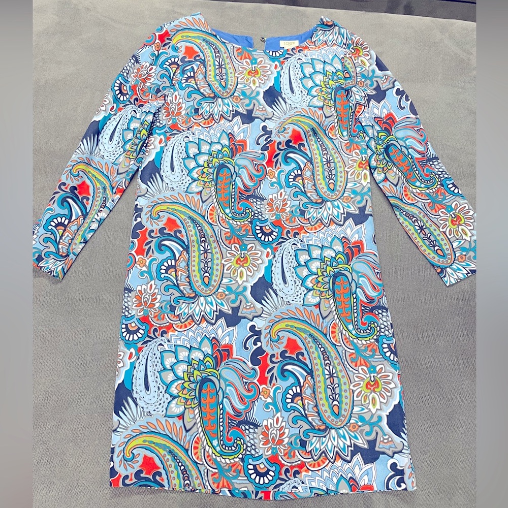 J Crew silk shift dress sz 00